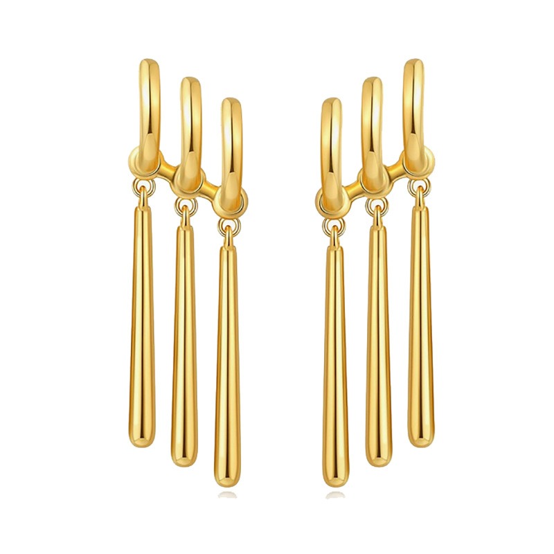 Long Tassel Drop Earrings