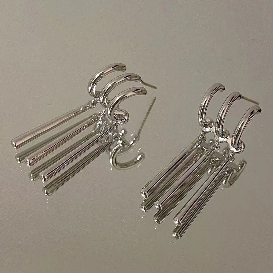 Long Tassel Drop Earrings