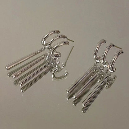 Long Tassel Drop Earrings